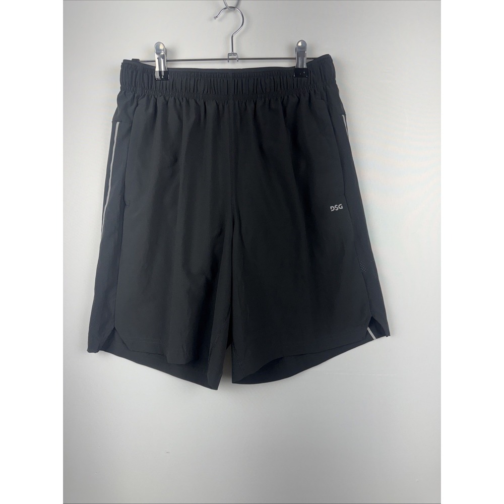 DSG Men's Run Shorts Size Small Black Athletic Elastic Waist Drawstring Lined